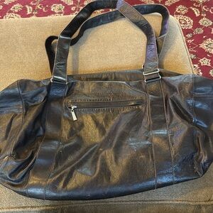 Hide House Collection Brown Leather Duffel Bag Tote (TD)